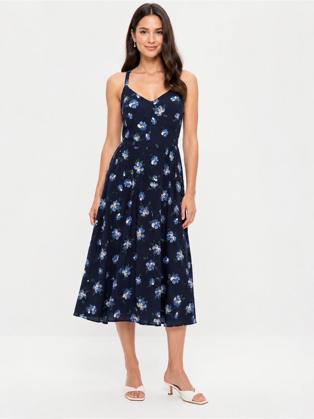 NWT Old Navy Fit & Flare Cami Midi Dress M